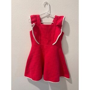 Janie and Jack Fuchsia Ruffle Quilted Jacquard Dress